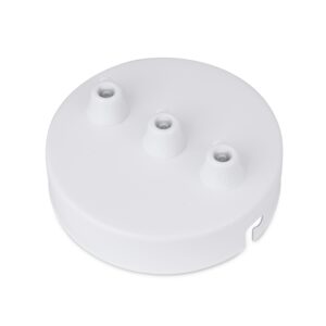 Deckenbaldachin Für Lampen – Retro Metall Baldachin-Set, Weiß, 120 Mm Durchmesser, Inkl. Montagezubehör