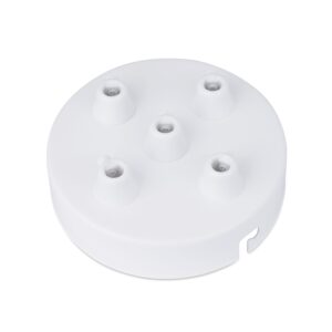 Weiße Deckenrosette 40 Cm Rechteckig – Aus Eisen, Für Lampen & Leuchten, Inkl. Montageset