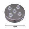 5-Fach Lampen Baldachin aus Eisen 100x24mm mit 5 Kabelauslässen, Roheisen poliert (Rostaffin) | inkl. Zugentlastung aus Kunststoff