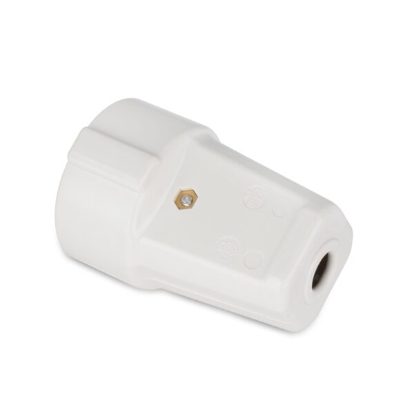 schutzkontakt kupplung bakelit duroplast elfenbein weiß seitenansicht