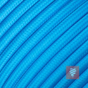 textilkabel stoffkabel schlauchleitung stoffummantelt textilummantelt pvc-kabel rundkabel h03vv-f 3g 0.75 3x0.75mm 3-adrig dreiadrig blau himmelblau