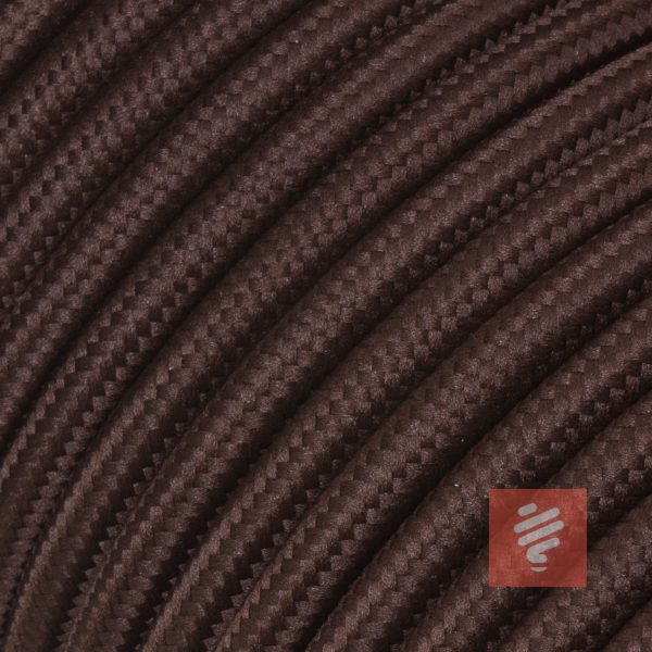 textilkabel stoffkabel schlauchleitung stoffummantelt textilummantelt pvc-kabel rundkabel h03vv-f 3g 0.75 3x0.75mm 3-adrig dreiadrig braun