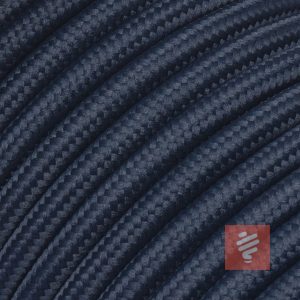 textilkabel stoffkabel schlauchleitung stoffummantelt textilummantelt pvc-kabel rundkabel h03vv-f 3g 0.75 3x0.75mm 3-adrig dreiadrig dunkelblau navy