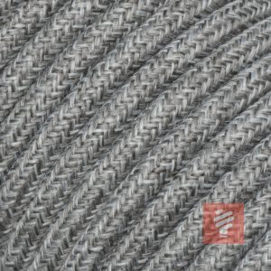 textilkabel stoffkabel schlauchleitung stoffummantelt textilummantelt pvc-kabel rundkabel h03vv-f 3g 0.75 3x0.75mm 3-adrig dreiadrig grau-melange