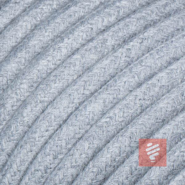 textilkabel stoffkabel schlauchleitung stoffummantelt textilummantelt pvc-kabel rundkabel h03vv-f 3g 0.75 3x0.75mm 3-adrig dreiadrig hell-grau