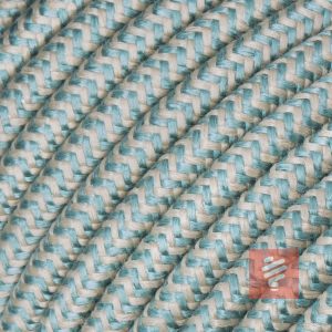 textilkabel stoffkabel schlauchleitung stoffummantelt textilummantelt pvc-kabel rundkabel h03vv-f 3g 0.75 3x0.75mm 3-adrig dreiadrig leinen-grün braun