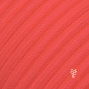 textilkabel stoffkabel schlauchleitung stoffummantelt textilummantelt pvc-kabel rundkabel h03vv-f 3g 0.75 3x0.75mm 3-adrig dreiadrig leucht-rot neonrot fuchsia