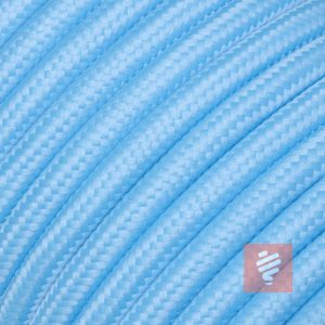 textilkabel stoffkabel schlauchleitung stoffummantelt textilummantelt pvc-kabel rundkabel h03vv-f 2G 0.75 2x0.75mm 2-adrig zweiadrig hellblau babyblau
