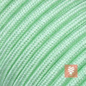 textilkabel stoffkabel schlauchleitung stoffummantelt textilummantelt pvc-kabel rundkabel h03vv-f 3g 0.75 3x0.75mm 3-adrig dreiadrig minz-grün minze