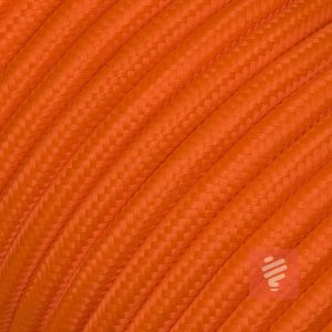 textilkabel stoffkabel schlauchleitung stoffummantelt textilummantelt pvc-kabel rundkabel h03vv-f 3g 0.75 3x0.75mm 3-adrig dreiadrig orange
