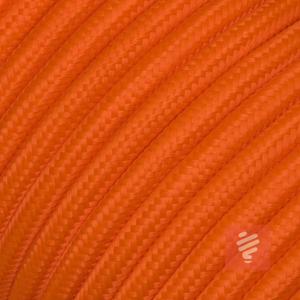 textilkabel stoffkabel schlauchleitung stoffummantelt textilummantelt pvc-kabel rundkabel h03vv-f 3g 0.75 3x0.75mm 3-adrig dreiadrig orange