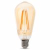Dekorative E27 LED Filament Lampe, Gold Getönt, Lange Filamente, 3.5W 2100 Kelvin, Extra Warm 320lm, Kolbenform ST64