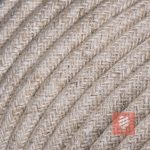 Textil Verlängerungskabel | Textilkabel mit Schuko-Winkelstecker und Kupplung aus Duroplast (Bakelit Optik) | Leinen