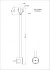 Textilkabel Zuleitung mit Stecker | Schuko Winkelstecker aus Duroplast (Bakelit Optik) | H03VV-F 3×0.75mm 3-adrig | Leinen-Grün