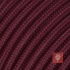 Textilkabel Zuleitung mit Stecker | Schuko Winkelstecker aus Duroplast (Bakelit Optik) | H03VV-F 3×0.75mm 3-adrig | Bordeaux-Rot