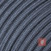 Textilkabel Zuleitung mit Stecker | Schuko Winkelstecker aus Duroplast (Bakelit Optik) | H03VV-F 3×0.75mm 3-adrig | Graphit