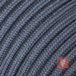 Textil Verlängerungskabel | Textilkabel mit Schuko-Winkelstecker und Kupplung aus Duroplast (Bakelit Optik) | Graphit