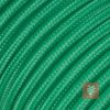 Textilkabel Zuleitung mit Stecker | Schuko Winkelstecker aus Duroplast (Bakelit Optik) | H03VV-F 3×0.75mm² 3-adrig | Grün