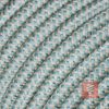 Textil Verlängerungskabel | Textilkabel mit Schuko-Winkelstecker und Kupplung aus Duroplast (Bakelit Optik) | Leinen-Grün