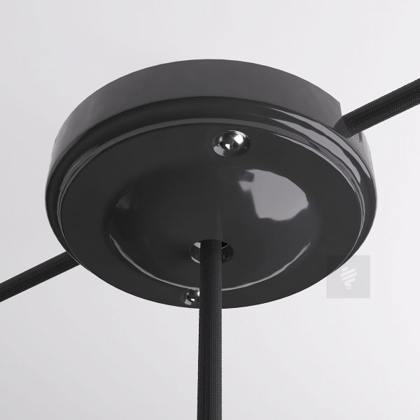 Lampen Baldachin New Modern, schwarz glasiert,  Ø 10 cm | inkl. Montagekit