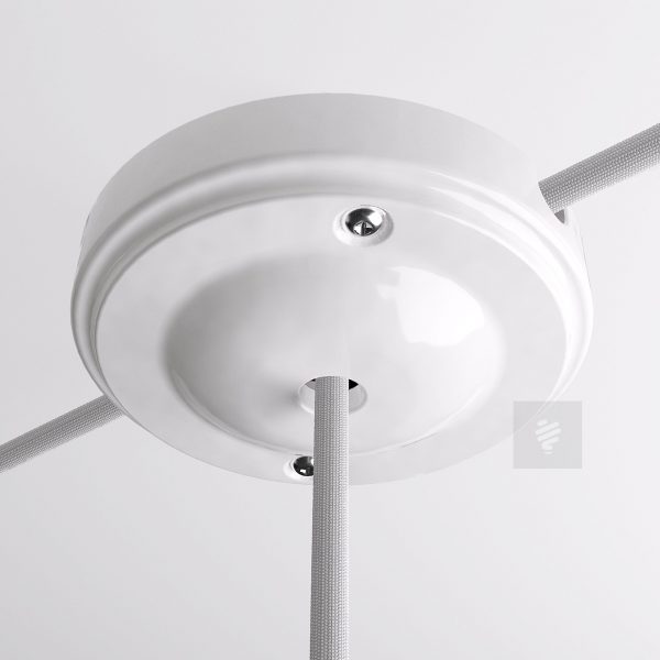 Lampen Baldachin New Modern, weiß glasiert,  Ø 10 cm | inkl. Montagekit