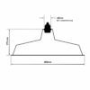Dimensionen für Einfacher Emaille Lampenschirm 46cm mit Lampenfassung E27 aus Bakelit