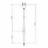 Drawing für Textilkabel-Zuleitung mit Euro-Stecker und Schalter, 250cm, 2x0, 75mm, weiß