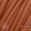 Textilkabel für Aufputz-Elektroinstallation, Rostbraun (3x1.5mm)