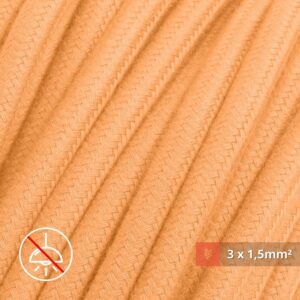 Textilkabel für Aufputz-Elektroinstallation, Salmon (3x1.5mm)