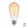 Dekorative E27 LED Filament Lampe Dimmable, ST64 Amber