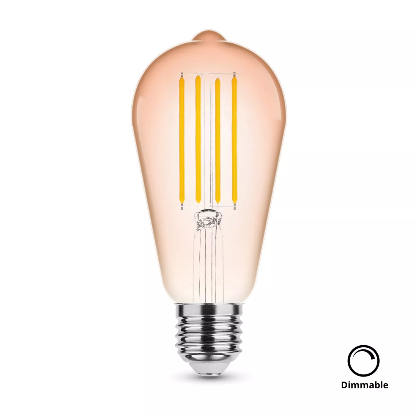 Dekorative E27 LED Filament Lampe Dimmable, ST64 Amber
