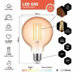 Spezifikationen für Dekorative E27 LED Filament Lampe Dimmable, G95 Amber