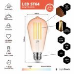 Spezifikationen für Dekorative E27 LED Filament Lampe Dimmable, ST64 Amber