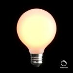 E27 Satin Opal LED Globe G95 Lampe, 4, 5 W, dimmbar an
