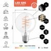 Spezifikationen für E27 Curled LED Globe G95 Lampe, 4, 5 W, dimmbar