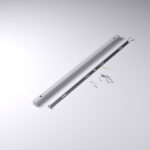 Slim Rectangle Baldachin für Lampe Rechteckig 80cm, Abzweigdose mit 2 Kabelauslässen - Weiß