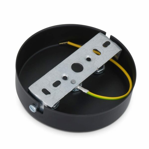 Innenteil von Deckenbaldachin Schwarz mit 3 Kabelauslässen