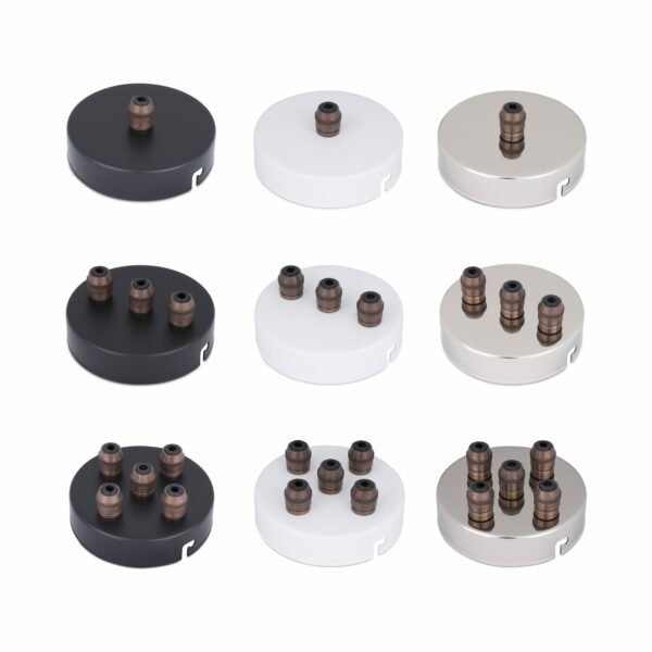 Kollektion von Premium Deckenbaldachin inkl. Zugentlastung aus messing Old English