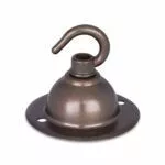 Kompakter Deckenbaldachin aus Messing mit Haken, Old English | inkl. Montagematerial und Zugentlastung