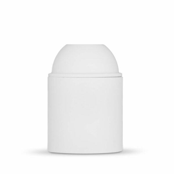 Glattmantel Lampenfassung E27 aus Thermoplast, creme-weiß