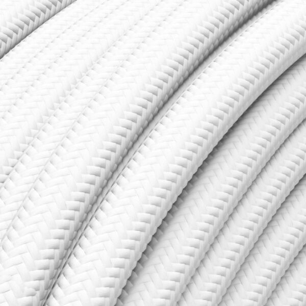 Textilkabel Zuleitung mit Euro-Stecker und Schalter, 250cm, 2x0,75mm², weiß