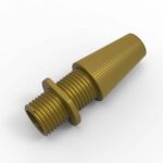 Klemmnippel für Textilkabel, Zugentlastung, M10 Gewinde, gold