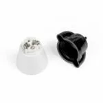 Komponenten für 2-tlg. E27 Fassung aus Porzellan/Duroplast für Litzen (verseiltes Kabel)