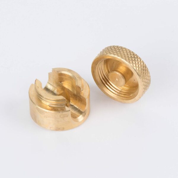 Komponenten für Aufputz-Kabelhalter aus Messing (Rohmessing), Kabelaufhängung für Textilkabel