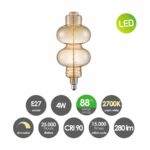 Spezifikationen für Vintage E27 LED Filament Glühbirnenspirale Amber 4W Dimmable