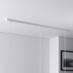 Baldachin für Lampe Rechteckig 1100cm, Abzweigdose mit 3 Kabelauslässen - Weiß ideal für Esstisch