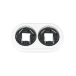 Porzellan-Rahmen 2-fach für Aufputz-Stecker/Schalter, Weiß