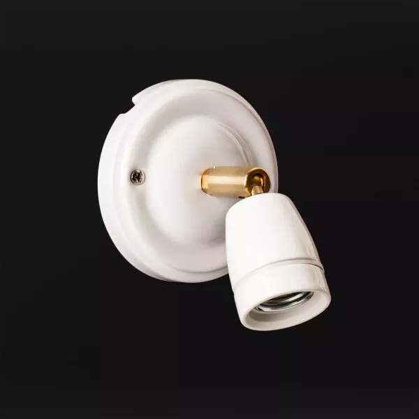 Relight Era 1920, Verstellbare Decken- & Wandleuchte aus Porzellan mit Kippgelenk