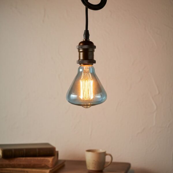 Vintage Kohlefadenlampe E27 Reflectora 95mm, 40 Watt, Deokolicht