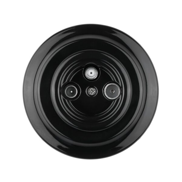 Lightstock Retro Unterputz-Antennendose aus Porzellan, 3-Loch, Schwarz 2